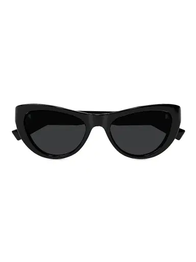 Saint Laurent Women's Script 53MM Cat-Eye Sunglasses - Black Dark Grey | Thumbnail 2 Saint Laurent Women's Script 53MM Cat-Eye Sunglasses - Black Dark Grey | Thumbnail 2