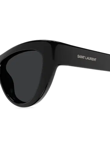 Saint Laurent Women's Script 53MM Cat-Eye Sunglasses - Black Dark Grey | Thumbnail 3 Saint Laurent Women's Script 53MM Cat-Eye Sunglasses - Black Dark Grey | Thumbnail 3