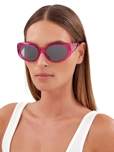 Balenciaga Women's 57MM Oval Sunglasses - Fuchsia | Thumbnail 2 Balenciaga Women's 57MM Oval Sunglasses - Fuchsia | Thumbnail 2
