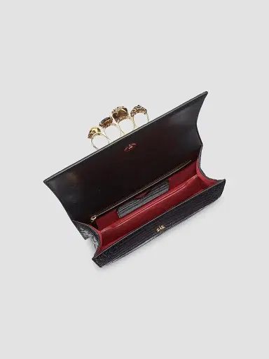 Alexander McQueen Women's Jewelled Satchel In Leather - Black | Thumbnail 2 Alexander McQueen Women's Jewelled Satchel In Leather - Black | Thumbnail 2