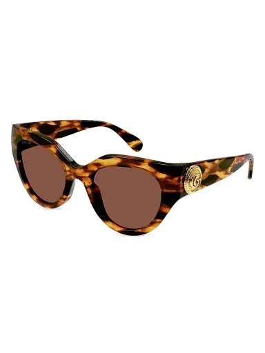 Gucci Women's Le Bouton 52MM Cat-Eye Sunglasses - Havana | Thumbnail 2 Gucci Women's Le Bouton 52MM Cat-Eye Sunglasses - Havana | Thumbnail 2