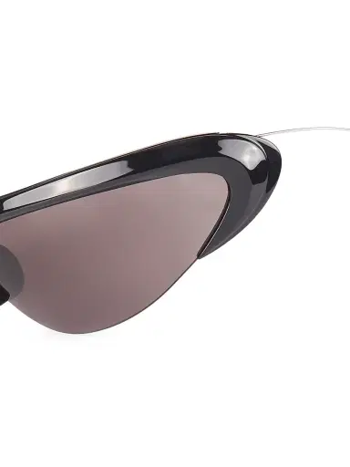 Balenciaga Women's Wire 91MM Shield Sunglasses - Black | Thumbnail 3 Balenciaga Women's Wire 91MM Shield Sunglasses - Black | Thumbnail 3
