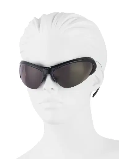 Balenciaga Women's Wire 91MM Shield Sunglasses - Black | Thumbnail 4 Balenciaga Women's Wire 91MM Shield Sunglasses - Black | Thumbnail 4