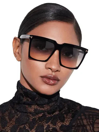 TOM FORD Women's Sabrina 58MM Square Sunglasses - Black | Thumbnail 4 TOM FORD Women's Sabrina 58MM Square Sunglasses - Black | Thumbnail 4