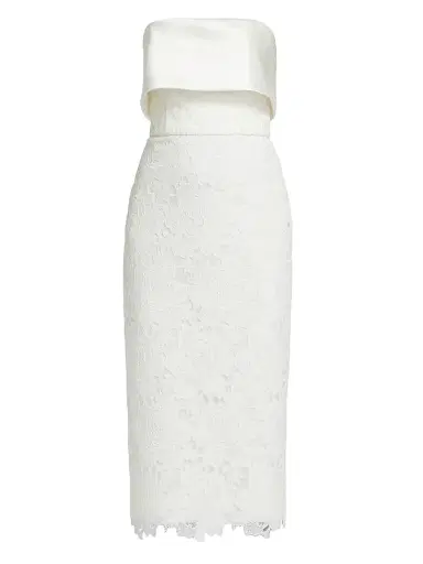 Amsale Women's Lace Strapless Column Midi-Dress - | Thumbnail 1 Amsale Women's Lace Strapless Column Midi-Dress - | Thumbnail 1