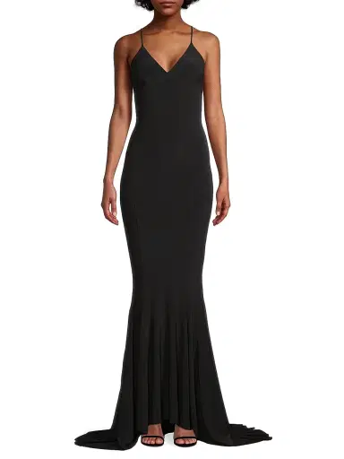 Norma Kamali Women's Crisscross Scoopback Gown - Black | Thumbnail 3 Norma Kamali Women's Crisscross Scoopback Gown - Black | Thumbnail 3