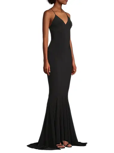 Norma Kamali Women's Crisscross Scoopback Gown - Black | Thumbnail 4 Norma Kamali Women's Crisscross Scoopback Gown - Black | Thumbnail 4