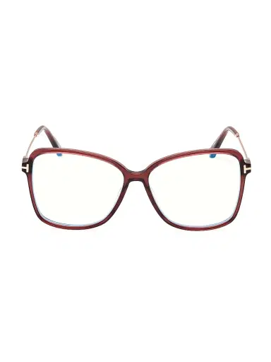 TOM FORD Women's 55MM Blue Block Butterfly Eyeglasses - Transparent Wine Rose Gold | Thumbnail 2 TOM FORD Women's 55MM Blue Block Butterfly Eyeglasses - Transparent Wine Rose Gold | Thumbnail 2