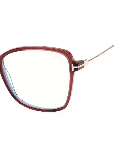 TOM FORD Women's 55MM Blue Block Butterfly Eyeglasses - Transparent Wine Rose Gold | Thumbnail 3 TOM FORD Women's 55MM Blue Block Butterfly Eyeglasses - Transparent Wine Rose Gold | Thumbnail 3
