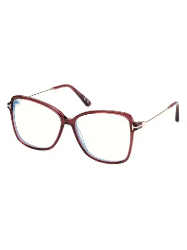 TOM FORD Women's 55MM Blue Block Butterfly Eyeglasses - Transparent Wine Rose Gold | Thumbnail 1 TOM FORD Women's 55MM Blue Block Butterfly Eyeglasses - Transparent Wine Rose Gold | Thumbnail 1