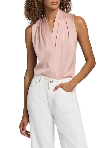 Kobi Halperin Women's Mila Sleeveless Silk-Blend Blouse - Ballerina Pink | Thumbnail 3 Kobi Halperin Women's Mila Sleeveless Silk-Blend Blouse - Ballerina Pink | Thumbnail 3