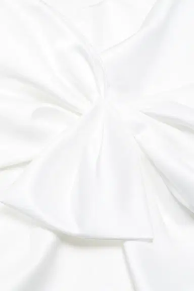 Amsale Women's Duchess Satin Bow-Back Midi-Dress - Ivory - Size 16 | Thumbnail 7 Amsale Women's Duchess Satin Bow-Back Midi-Dress - Ivory - Size 16 | Thumbnail 7