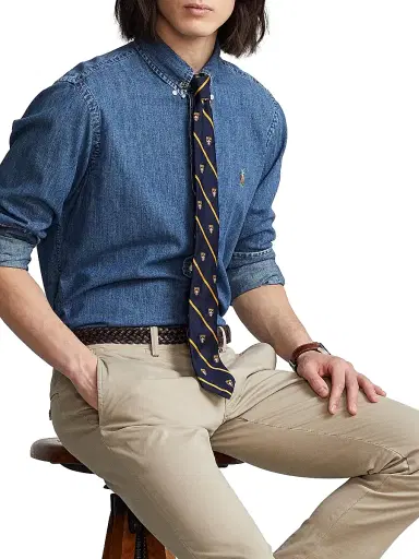 Polo Ralph Lauren Men's Classic-Fit Denim Shirt | Thumbnail 5 Polo Ralph Lauren Men's Classic-Fit Denim Shirt | Thumbnail 5