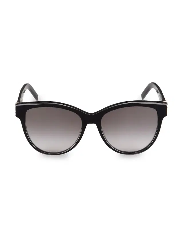 Women's Monogram Acetate 55MM Round Sunglasses - Black Women's Monogram Acetate 55MM Round Sunglasses - Black