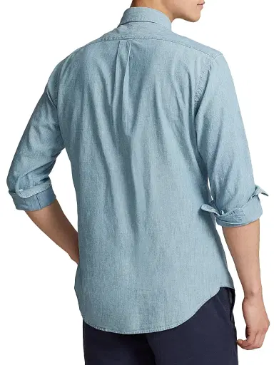 Polo Ralph Lauren Men's Classic-Fit Chambray Shirt - Chambray | Thumbnail 6 Polo Ralph Lauren Men's Classic-Fit Chambray Shirt - Chambray | Thumbnail 6
