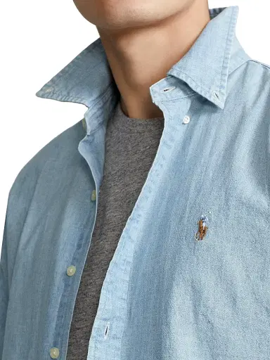 Polo Ralph Lauren Men's Classic-Fit Chambray Shirt - Chambray | Thumbnail 9 Polo Ralph Lauren Men's Classic-Fit Chambray Shirt - Chambray | Thumbnail 9