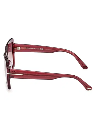 TOM FORD Women's Kaya 54MM Square Sunglasses - Transparent Wine Violet | Thumbnail 4 TOM FORD Women's Kaya 54MM Square Sunglasses - Transparent Wine Violet | Thumbnail 4