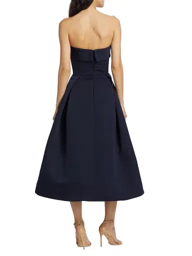 Amsale Women's Faille Strapless Dress | Thumbnail 5 Amsale Women's Faille Strapless Dress | Thumbnail 5