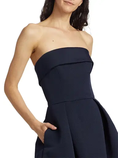 Amsale Women's Faille Strapless Dress | Thumbnail 6 Amsale Women's Faille Strapless Dress | Thumbnail 6