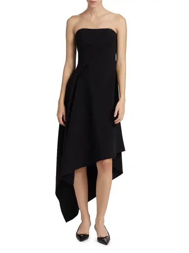 Amsale Women's Strapless Cocktail Dress - Black | Thumbnail 2 Amsale Women's Strapless Cocktail Dress - Black | Thumbnail 2