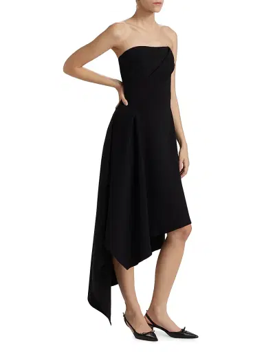 Amsale Women's Strapless Cocktail Dress - Black | Thumbnail 4 Amsale Women's Strapless Cocktail Dress - Black | Thumbnail 4