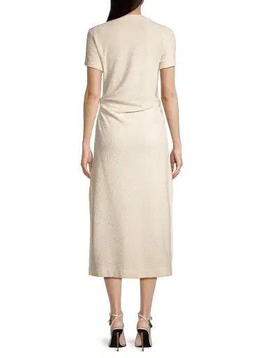 Tanya Taylor Women's Aurora Cotton Tucked Midi T-Shirt Dress - Cream | Thumbnail 5 Tanya Taylor Women's Aurora Cotton Tucked Midi T-Shirt Dress - Cream | Thumbnail 5