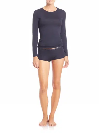 Hanro Women's Soft Touch Long-Sleeve Top - White - Size XS | Thumbnail 2 Hanro Women's Soft Touch Long-Sleeve Top - White - Size XS | Thumbnail 2