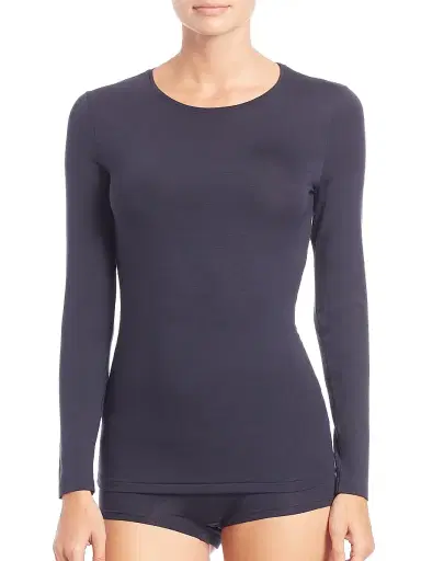 Hanro Women's Soft Touch Long-Sleeve Top - White - Size XS | Thumbnail 3 Hanro Women's Soft Touch Long-Sleeve Top - White - Size XS | Thumbnail 3