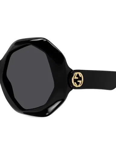 Gucci Women's 57MM Geometric Sunglasses - Black Dark Grey | Thumbnail 3 Gucci Women's 57MM Geometric Sunglasses - Black Dark Grey | Thumbnail 3