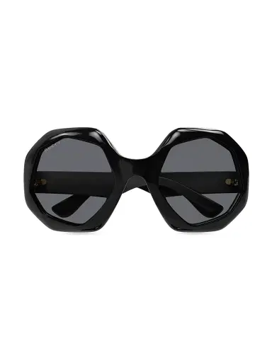 Gucci Women's 57MM Geometric Sunglasses - Black Dark Grey | Thumbnail 1 Gucci Women's 57MM Geometric Sunglasses - Black Dark Grey | Thumbnail 1