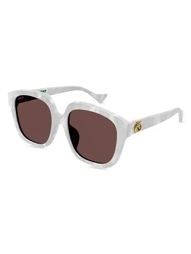 Gucci Women's 55MM Square Sunglasses - White Marble Brown | Thumbnail 2 Gucci Women's 55MM Square Sunglasses - White Marble Brown | Thumbnail 2