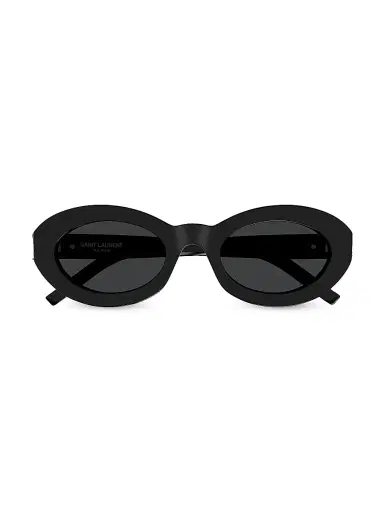 Saint Laurent Women's Monogram Hinge 52MM Acetate Oval Sunglasses | Thumbnail 2 Saint Laurent Women's Monogram Hinge 52MM Acetate Oval Sunglasses | Thumbnail 2