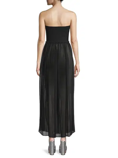 Ramy Brook Women's Calista Smocked Strapless Flare Dress - Black | Thumbnail 4 Ramy Brook Women's Calista Smocked Strapless Flare Dress - Black | Thumbnail 4