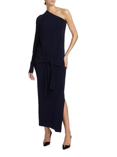 Norma Kamali Women's One-Shoulder Draped Maxi Dress | Thumbnail 3 Norma Kamali Women's One-Shoulder Draped Maxi Dress | Thumbnail 3
