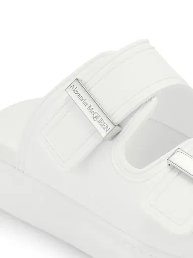McQueen Women's Two-Band Rubber Slides - Pink Sandals | Thumbnail 6 McQueen Women's Two-Band Rubber Slides - Pink Sandals | Thumbnail 6
