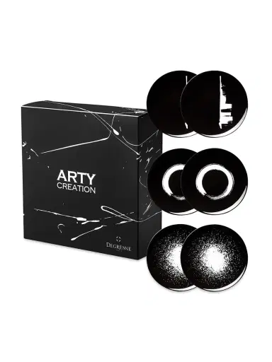 Degrenne Paris Arty Creation 6-Piece Small Plate Gift Box Set - Black | Thumbnail 5 Degrenne Paris Arty Creation 6-Piece Small Plate Gift Box Set - Black | Thumbnail 5