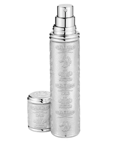Creed Silver with Silver Trim Leather Deluxe Atomizer | Thumbnail 1 Creed Silver with Silver Trim Leather Deluxe Atomizer | Thumbnail 1