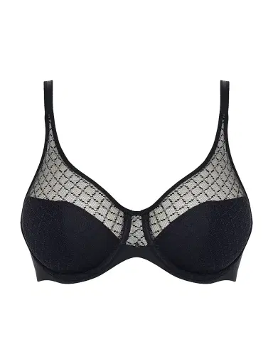 Chantelle Women's Norah Mesh Molded Bra - Black - Size 38H | Thumbnail 1 Chantelle Women's Norah Mesh Molded Bra - Black - Size 38H | Thumbnail 1