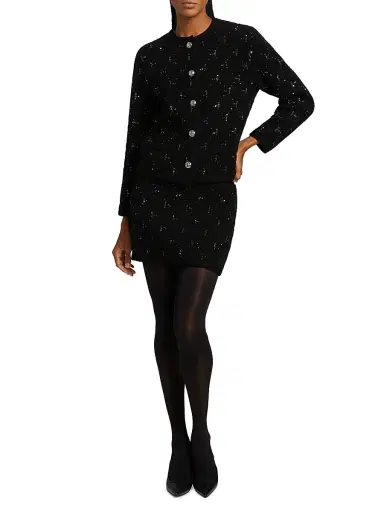 Kobi Halperin Women's Salem Embellished Knit Miniskirt - Black | Thumbnail 2 Kobi Halperin Women's Salem Embellished Knit Miniskirt - Black | Thumbnail 2