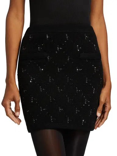 Kobi Halperin Women's Salem Embellished Knit Miniskirt - Black | Thumbnail 3 Kobi Halperin Women's Salem Embellished Knit Miniskirt - Black | Thumbnail 3
