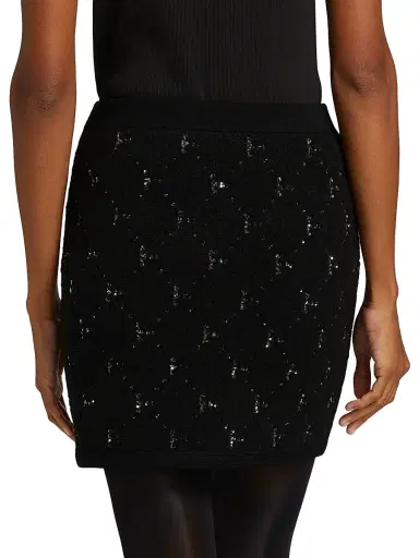 Kobi Halperin Women's Salem Embellished Knit Miniskirt - Black | Thumbnail 5 Kobi Halperin Women's Salem Embellished Knit Miniskirt - Black | Thumbnail 5