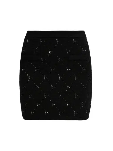 Kobi Halperin Women's Salem Embellished Knit Miniskirt - Black | Thumbnail 1 Kobi Halperin Women's Salem Embellished Knit Miniskirt - Black | Thumbnail 1