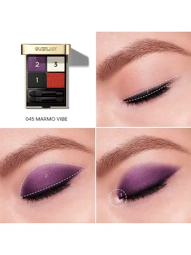 GUERLAIN Women's Pucci x Guerlain Ombres G Marmo Vibe Eyeshadow Quad - 045 Marmo Vibe | Thumbnail 6 GUERLAIN Women's Pucci x Guerlain Ombres G Marmo Vibe Eyeshadow Quad - 045 Marmo Vibe | Thumbnail 6