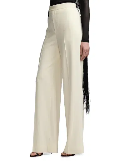 Ralph Lauren Collection Women's Wool High-Rise Pants - Lux Cream - Size 8 | Thumbnail 4 Ralph Lauren Collection Women's Wool High-Rise Pants - Lux Cream - Size 8 | Thumbnail 4