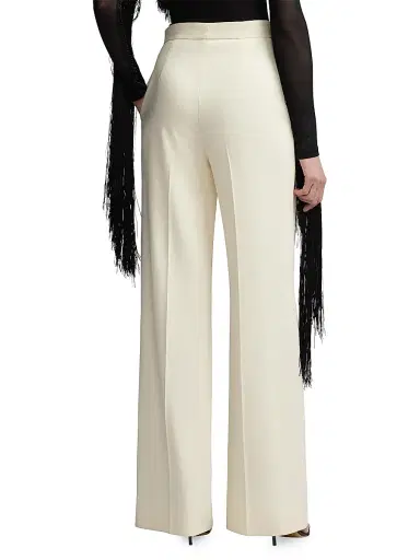 Ralph Lauren Collection Women's Wool High-Rise Pants - Lux Cream - Size 8 | Thumbnail 5 Ralph Lauren Collection Women's Wool High-Rise Pants - Lux Cream - Size 8 | Thumbnail 5