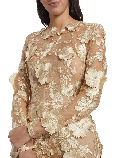 Bronx and Banco Women's Maraya Bouquet Floral Minidress - Gold | Thumbnail 6 Bronx and Banco Women's Maraya Bouquet Floral Minidress - Gold | Thumbnail 6