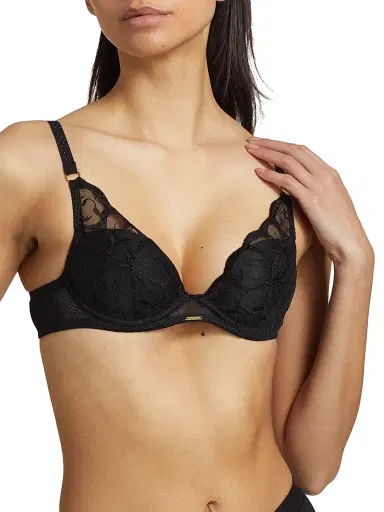 Chantelle Women's Plunging Lace T-Shirt Bra - Black - Size 36G | Thumbnail 5 Chantelle Women's Plunging Lace T-Shirt Bra - Black - Size 36G | Thumbnail 5