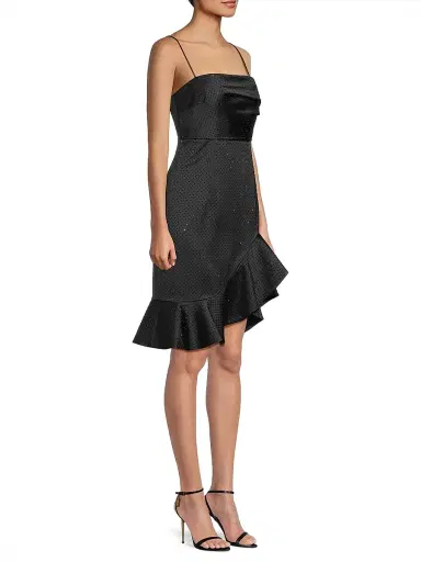 Ungaro Women's Xandra Hotfix Satin Sleeveless Minidress - Black | Thumbnail 4 Ungaro Women's Xandra Hotfix Satin Sleeveless Minidress - Black | Thumbnail 4