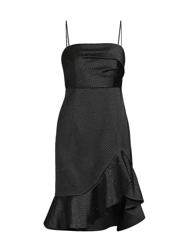 Ungaro Women's Xandra Hotfix Satin Sleeveless Minidress - Black | Thumbnail 1 Ungaro Women's Xandra Hotfix Satin Sleeveless Minidress - Black | Thumbnail 1