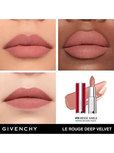 Givenchy Women's Le Rouge Deep Velvet Matte Lipstick - 09 Beige Sable | Thumbnail 3 Givenchy Women's Le Rouge Deep Velvet Matte Lipstick - 09 Beige Sable | Thumbnail 3